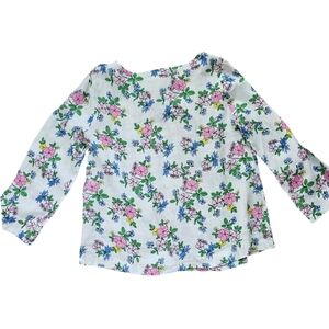 Charter Club Floral Linen Embroidered Top